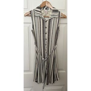 No Bounderies Striped Lace Back Shirt Dress Size Small (3-5)